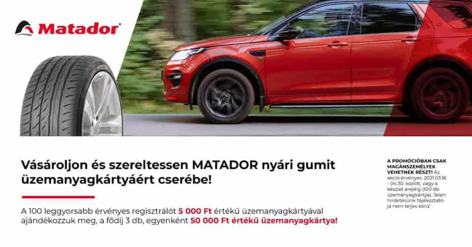 matador nyári gumi akció